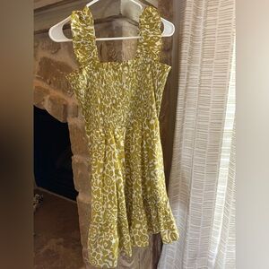 Pinch Green and White Smocked Mini Dress